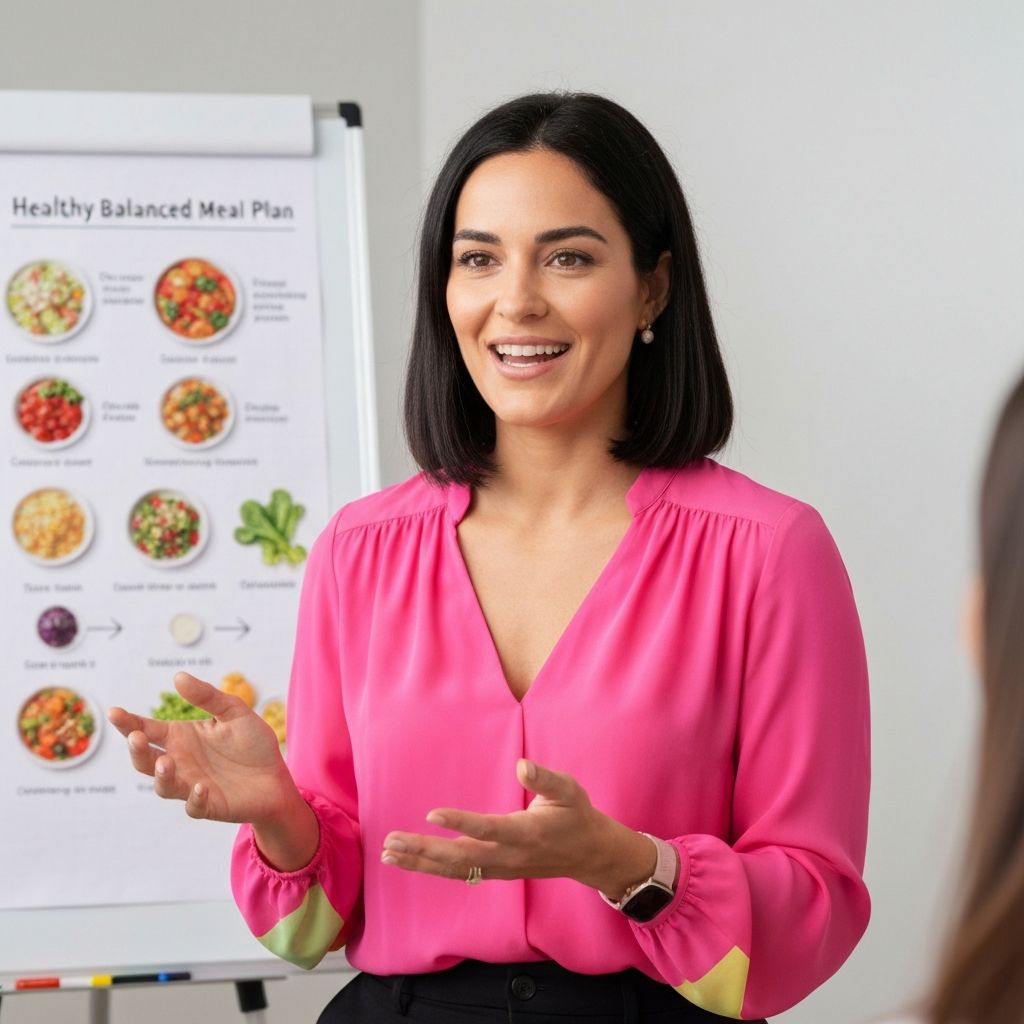 Nutritionist providing guidance